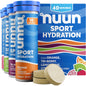 Nuun Sport Electrolyte Tablets with Magnesium, Calcium, Potassium, Chloride & Sodium, Gluten Free & Vegan, Mixed Flavors, 48 Pack (40 Servings Total)