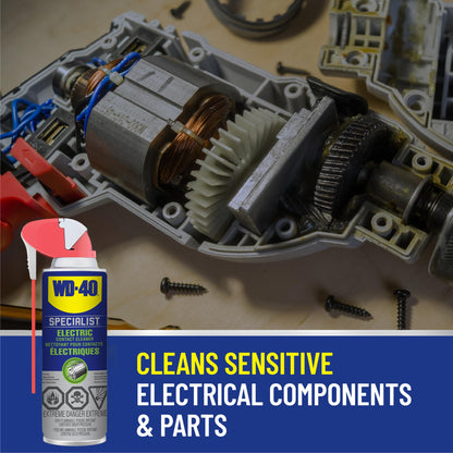 WD-40 Specialist Kontaktspray mit Smart Straw, entfernt Öl, Schmutz, Flussmittelrückstände und Kondenswasser von Elektronik, schnell trocknende Formel in Industriestärke, 155 g, Einzeldose