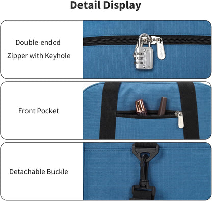 Kleine Sporttasche 18 Zoll Handgepäck Reisetasche für Wochenendtrips Sport-Schwarz
