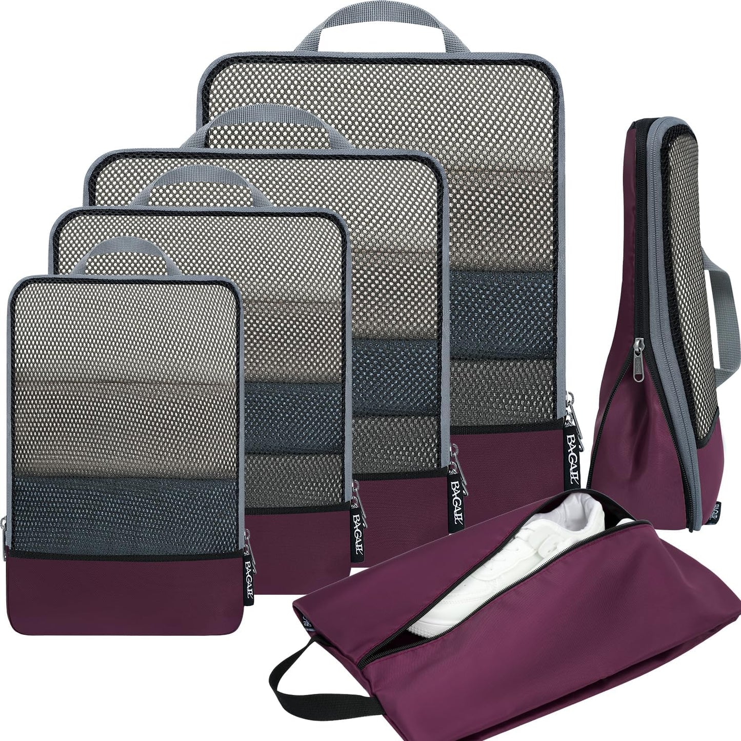 6 SetBurgundy Mesh
