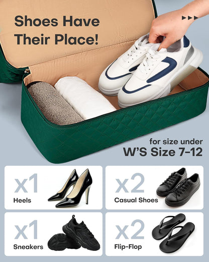 HOTOR Reisetasche - Große Weekender-Tasche für Frauen, Handgepäck mit Schuhfach, Übernachtungstasche mit Kulturtasche für Reiseutensilien und Reisezubehör, Schwarz, 34,0 x 45,0 x 20,0 cm
