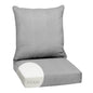 Arden Outdoor Foam Deep Seat Cushions Set, 24x24, Premium High-Density Foam, Never Flattens, Weather-Proof for Patio Chair Sofa Couch, Blue Shibori Stripe