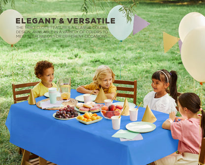 Utopia Kitchen Einweg-Tischdecke aus Kunststoff (12er Pack – 137x274 cm) Weiß Rechteckige Tischdecke Wasserdicht Schmutzabweisend Party-Tischdecke
