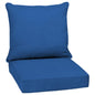 Arden Outdoor Foam Deep Seat Cushions Set, 24x24, Premium High-Density Foam, Never Flattens, Weather-Proof for Patio Chair Sofa Couch, Blue Shibori Stripe