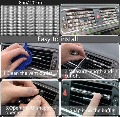 NBTEPEM 27-Piece Bling Car Accessories Set - Universal Fit Steering Wheel Covers, License Plate Frames, Phone Holder, Car Fast Charger, Coasters (Pink)