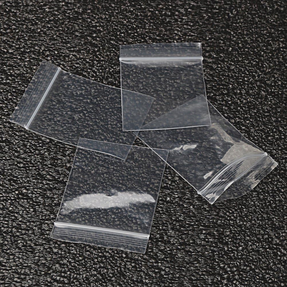 100 kleine Plastiktüten, 5 x 7 cm, wiederverschließbare Zip-Beutel, kleine durchsichtige Plastiktüten für Schmuck, Schrauben, Aufbewahrung