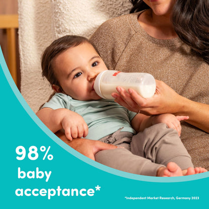 NUK Perfect Match Glass Natural + Anti-Colic Bottle, 8 oz. Glass Baby Bottles with SafeTemp Temperature Indicator, Newborn Essentials, 3-Pack