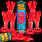 PartySticks Glow Sticks Party Supplies 100pk - 8 Inch Glow in the Dark Light Up Sticks Party Favors, Glow Party Decorations, Neon Party Glow Necklaces and Glow Bracelets with Connectors