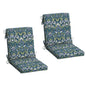 Arden 2-Pack Outdoor Patio Dining Chair Cushion, 20x44, Rain-Proof Seat Pad, Fade-Resistant Outdoor Cushion Black Cabana Stripe