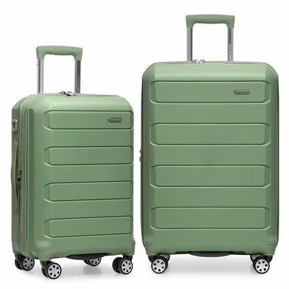 Traveler's Choice Pagosa Hardshell Expandable Luggage with Spinner Wheels, Slate Blue, 3-Piece Set (22/27/30)