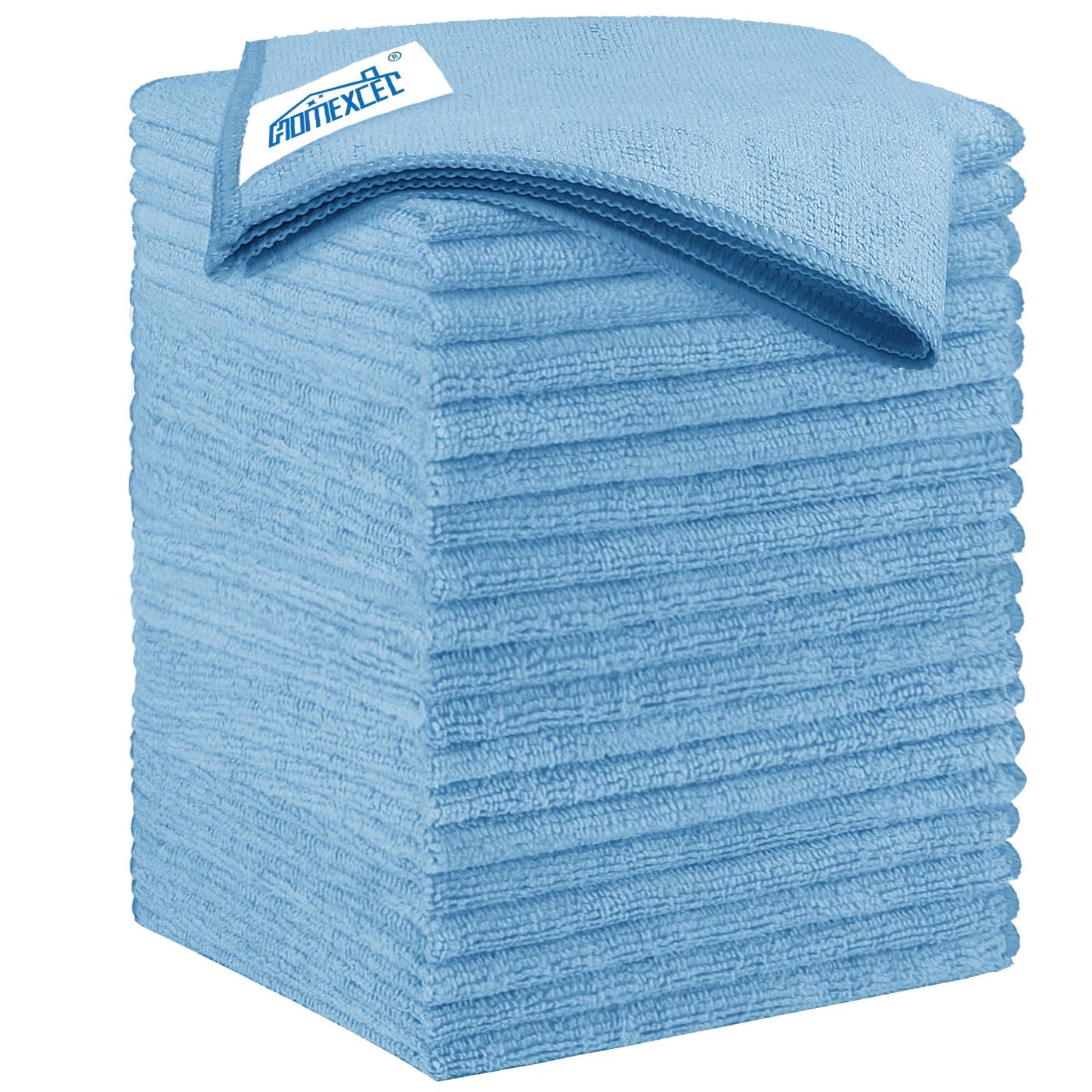 HOMEXCEL Microfiber Cleaning Cloth 12 Pack, 12.5 x 12.5 inch Microfiber Towels for Cars, Ultra Absorbent Car Washing Cloth, Lint Free Streak Free Cleaning Rags for Car, Kitchen, and Window (Grey)