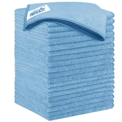 HOMEXCEL Microfiber Cleaning Cloth 12 Pack, 12.5 x 12.5 inch Microfiber Towels for Cars, Ultra Absorbent Car Washing Cloth, Lint Free Streak Free Cleaning Rags for Car, Kitchen, and Window (Grey)