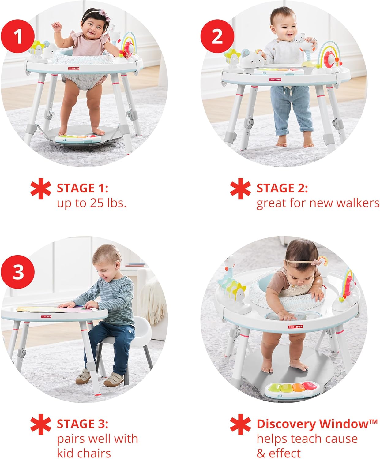 Skip Hop Baby Activity Center: Interactive Play Center with 3-Stage Grow-with-Me Functionality, 4mo+, Explore & More