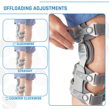 Ovation Medical Game Changer Unloader Knee Brace with Undersleeve - Lightweight OA Support for Arthritis & Pain Relief - Low Profile Design for Comfort Fit (Small/Medium, Right)