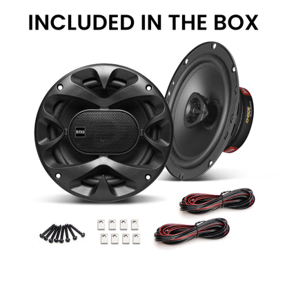 BOSS Audio Systems CH6530 Chaos Series 6,5 Zoll Auto Lautsprecher - 300 Watt (Paar), 3 Wege, Full Range, Hochtöner, Koaxial, Paarweise verkauft