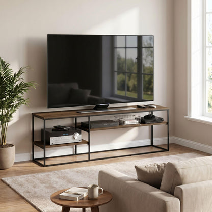 Furinno TOMI TV Stand, 5-Cube Entertainment Center with Open Shelf, Reversible TV Console, for Living Room, Bedroom, Home Office, Green
