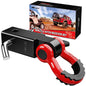 Nilight Anti-Theft Shackle Hitch Receiver 2Inch 45000 LBs Breaking Strength 3/4" Anti-Theft D Ring Shackle 5/8" Trailer Hitch Lock Pin Heavy Duty Solid Towing Kit for Trucks Off Road (Black)