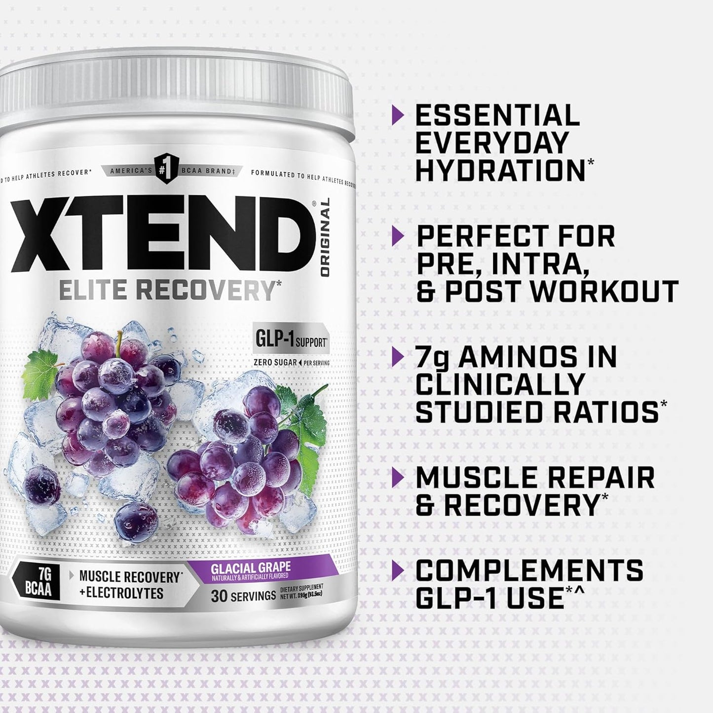 Xtend Amino Acids 90 Serves Italian Glacial Grape 1.28 kg