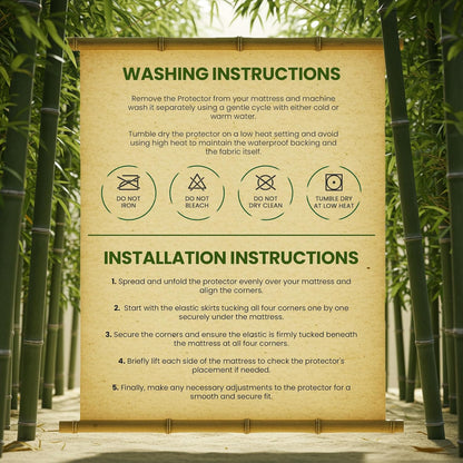 Utopia Bedding Waterproof Mattress Protector Queen Size, Viscose Made from Bamboo Mattress Cover 200 GSM, Fits 17 Inches Deep, Breathable, Fitted Style with Stretchable Pockets