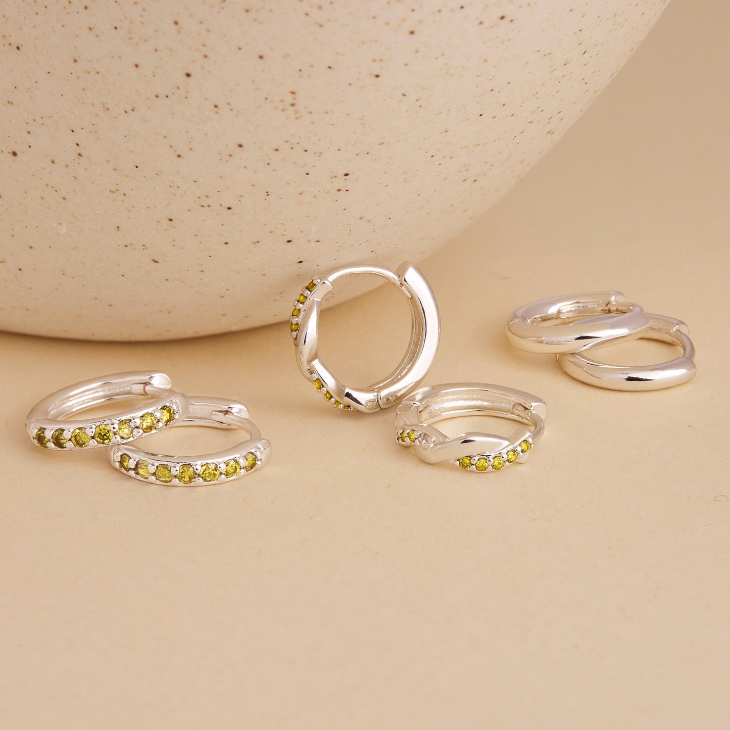 Inerney 14K Gold Plated Huggie Hoop Earrings for Women, Small Sterling Silver Earring Set Hypoallergenic Cartilage Helix Stacks, Mini Dainty Cute Trendy Birthstone Jewelry Gift for Multiple Piercings