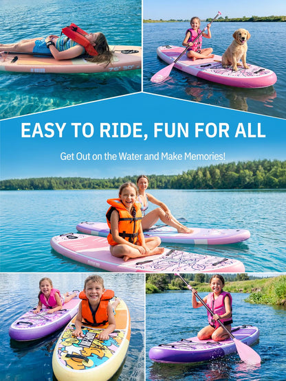 Niphean（Ultra-Light） Inflatable Paddle Board with StabilTrac Fin and Durable SUP Accessories, 10' Stand Up Paddle Boards for Adults & Youth, Versatile Yoga Paddle Board, Gift Ideas