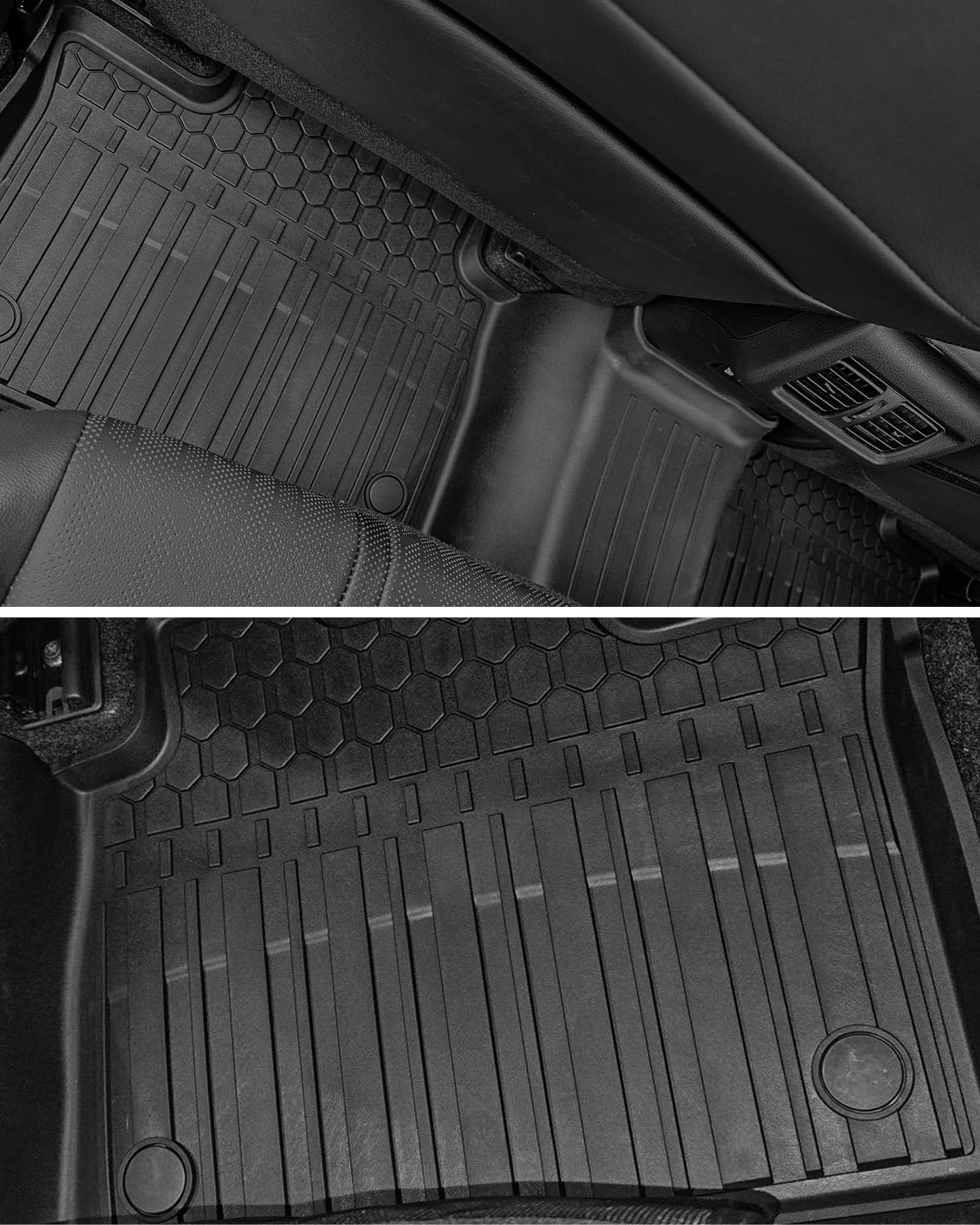 3W Floor Mats for Toyota Tacoma 2024 2025 2026 Double Cab Auto Tran(Not Fit Hybrid & XtraCab), TPE All Weather Custom Fit Floor Liner for Tacoma TRD/SR/SR5/limited Car Liners.
