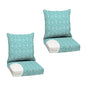 Arden Outdoor Foam Deep Seat Cushions Set, 24x24, Premium High-Density Foam, Never Flattens, Weather-Proof for Patio Chair Sofa Couch, Blue Shibori Stripe
