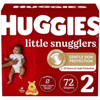 HUGGIES Newborn Diapers - HUGGIES Little Snugglers Disposable Baby Diapers, 84ct, Giga Pack