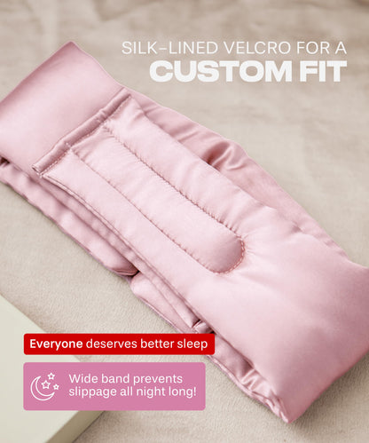 SUNDAYSILKS™ Exclusive Mulberry Silk Sleep Mask | Soft Eye Covers, Blackout Sleeping Mask for Women & Men | Silk Eye Mask for Sleep, Travel, and Relaxation | Antifaz para Dormir [Nude Champagne]