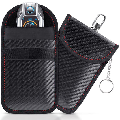 Faraday-Tasche für Autoschlüssel, Faraday-Beutel, RFID-Signalblockierhülle für Autos, Schlüsselschutz, Schlüsselkäfig blockiert Signal Anti-Diebstahl-Schlüsseltasche (2er-Pack)