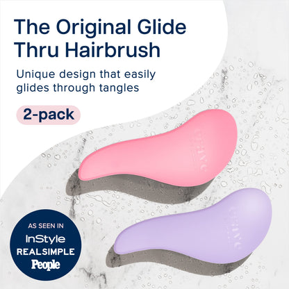 Crave Naturals Glide Thru Entwirrbürste für Erwachsene und Kinder. Entwirrbürste für natürliches, lockiges, glattes, nasses oder trockenes Haar. Haarbürsten für Frauen. Stylingbürste (Blau)