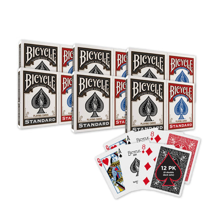 Bicycle Standard Playing Cards, Standard Poker Size Deck of Cards, Red & Blue (2 Pack), Classic Cards for Poker, Blackjack, Family Game Night & Card Games, Fun for All Ages