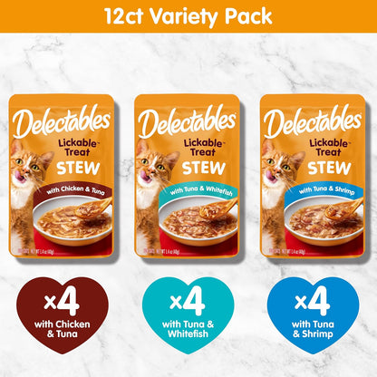 Delectables Lickable Treat Stew Wet Cat Treat Variety Pack Review