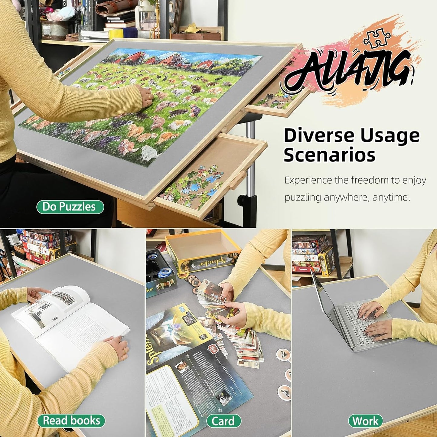 Elevate Your Puzzle Game with the ALL4JIG 1500 Pieces Puzzle Table