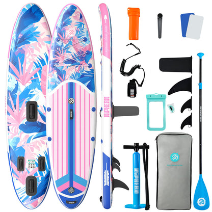Niphean Inflatable Stand Up Paddle Board with SUP Accessories, Anti-Slip EVA Deck, 10’6’’ Inflatable Paddle Boards for Adults & Youth of All Skill Levels