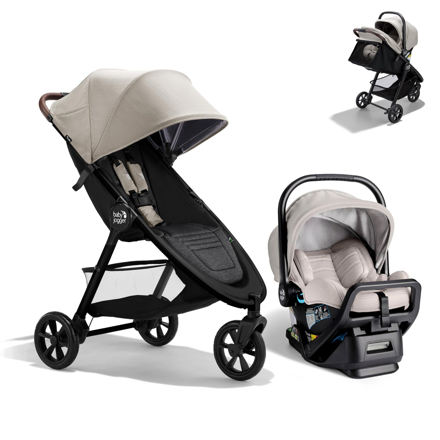 Baby Jogger® City Mini GT2 All-Terrain Double Stroller, Forever Air Rubber Tires, All-Wheel Suspension, Twin Stroller with Belly Bar, Leatherette Handlebar, Premium Fabric, Amazon Exclusive Pike Color