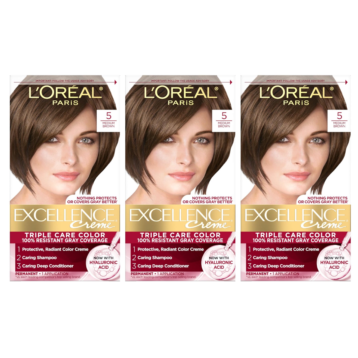 3 Count (Pack of 1)5 Medium Brown