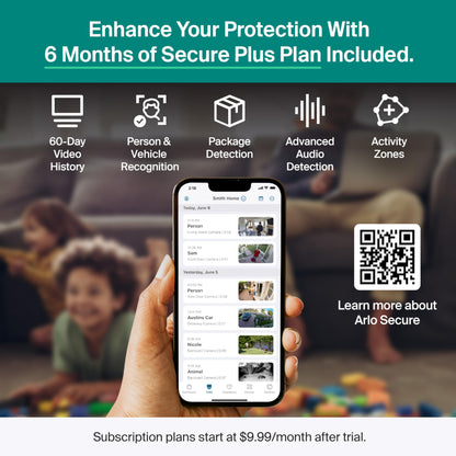Security Camera Outdoor Wired 2-Pack - Arlo Essential 2K Surveillance Camera with Person Detection, Package Alert, Color Night Vision, 2-Way Audio, Weather Resistant, Motion Detection
