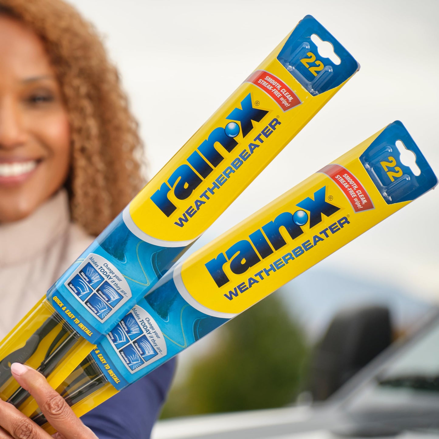 Rain-X 820149 WeatherBeater Wiper Blades, 22" Windshield Wipers (Pack of 2), Automotive Replacement Windshield Wiper Blades That Meet Or Exceed OEM Quality And Durability