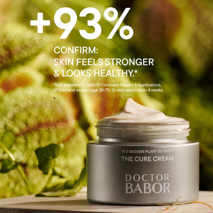 BABOR The Cure Cream – Barrier Repair Face Moisturizer with 15% BIOGEN Plant Extract & Panthenol, Deep Hydration Recovery Cream for Over-Exfoliated & Stressed Skin, 50ml