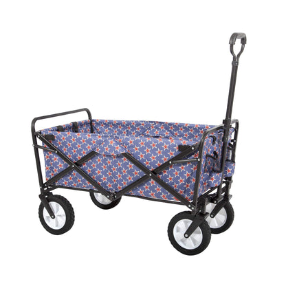 Mac Sports Collapsible Folding Outdoor Utility Wagon, Black