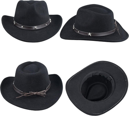 Cowboyhut für Jungen Mädchen Western Filzhut Fedora für Kinder 3-6 Jahre