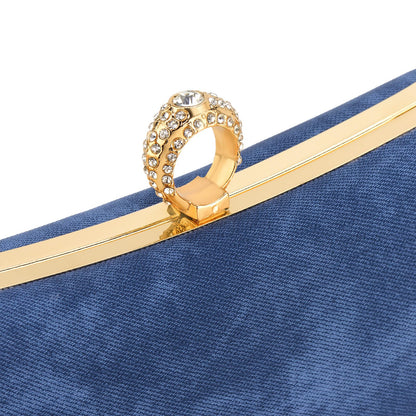 Damen Gold Glitzer Clutch Handtasche Plissierte Abendtasche für Braut Hochzeit Party mit Strassring