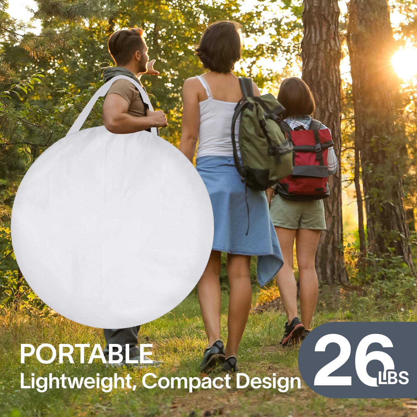 Alvantor Pop Up Screen House Tent, Instant Outdoor Gazebo with Mosquito Netting & UPF 50+ Sun Protection, Portable Canopy Shelter for Patio, Backyard, Camping (2-10 Person)