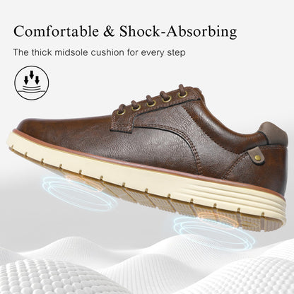 Men Dress Shoes Casual Lace Up Oxfords – Comfortable for Business Travel Work