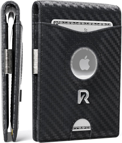 Black CarbonAirTag Clip