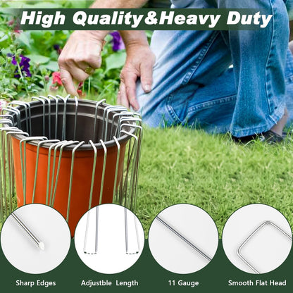 FEED GARDEN 6 Inch 50 Pack Hot-dip Galvanized Landscape Staples