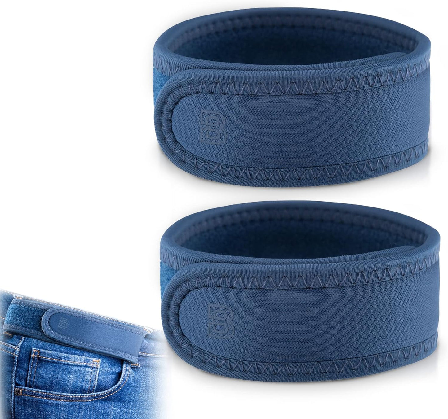 BeltBro Pro for Men and Women Elastic No Buckle Invisible Belt Patented Metal Free TSA Soft Adjustable Side Tactical Belt