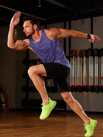 TACVASEN Herren Tanktops Schnelltrocknend Ärmelloses Workout Muskelshirt Sport Bodybuilding Fitness Performance T-Shirts