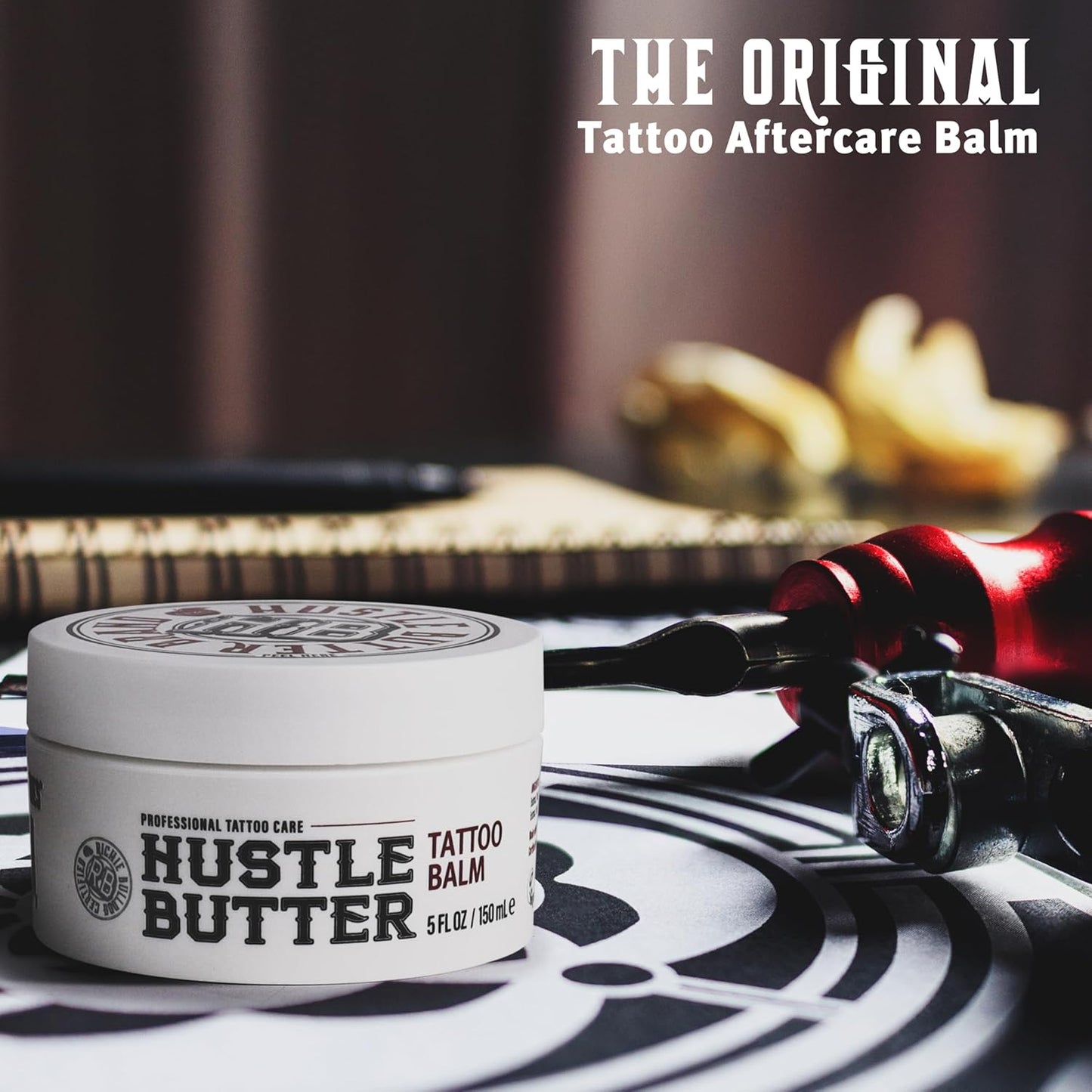 Hustle Butter Tattoo Aftercare 142g Tattoo Balsam, heilt + schützt neue Tätowierungen und verjüngt ältere Tätowierungen – 100% vegane Tattoo Creme ohne Petroleum